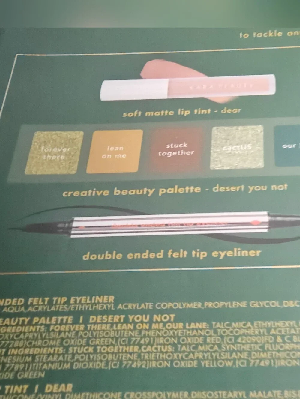 Kara Beauty Desert You Not Eyeshadow Palette - Green & Gold Packaging